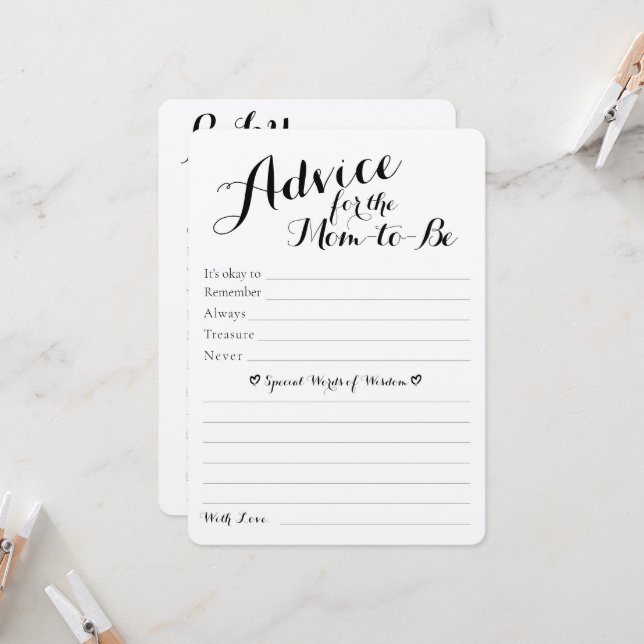 Rustic Baby Shower Advice & Predications - platta  (Fram/Back In Situ)