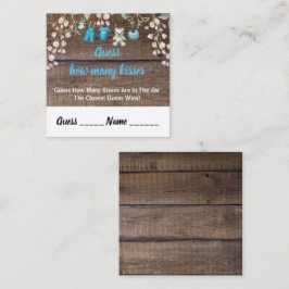 Rustic Baby Shower anger hur många sjukförsäkrings Fyrkantigt Visitkort