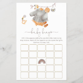Rustic Baby Shower Bingo Game Flyer