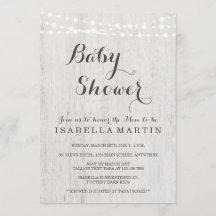 Rustic Baby Shower-inbjudan