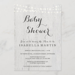 Rustic Baby Shower-inbjudan Inbjudningar
