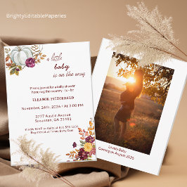 Rustic Baby Shower-inbjudan. Julkort