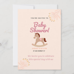 Rustic Baby Shower-inbjudan   Redigerbar mall