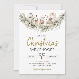 Rustic Baby Shower Inbjudningar