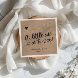 Rustic Baby Shower, Kraft, Neutralt Anpassningsbar Pappersservett