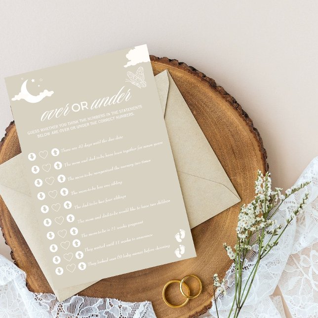 Rustic Baby Shower-spel över eller under? (Skapare uppladdad)