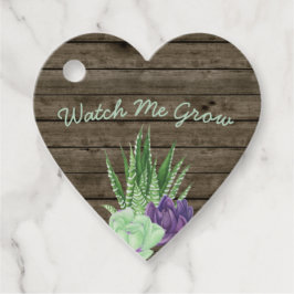 Rustic Baby Shower Watch Me Grow Tack Gåvor Etiketter
