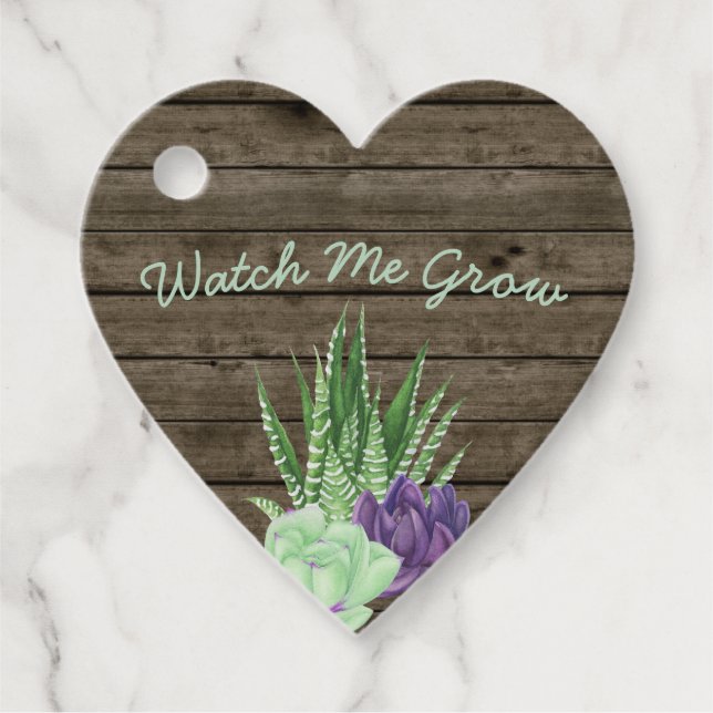 Rustic Baby Shower Watch Me Grow Tack Gåvor Etiketter (Framsida)