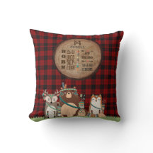 Rustic BABY STATS Lumberjack Woodland Animals