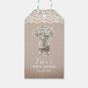 Rustic Baby's Band Blommigt Burk Möhippa Presentetikett