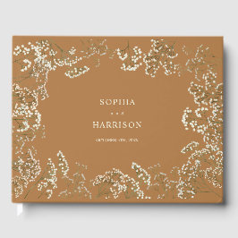 Rustic Baby's Band Goldenrod Bröllop Guest Bok