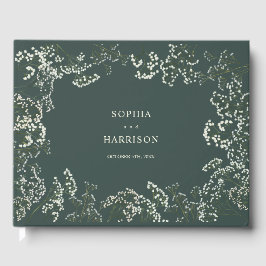 Rustic Baby's Band Grönt Bröllop Gästböcker