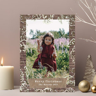 Rustic Baby's Band- Julfoto Papper Julkort