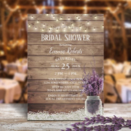 Rustic Baby's Band Lavender Blommigt Möhippa Inbjudningar
