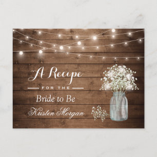 Rustic Baby's Band String Ljus Möhippa Recipe Vykort