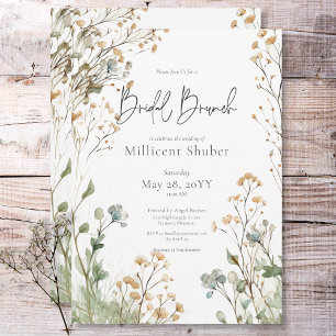 Rustic Baby's Band Watercolor Möhippa Brunch Inbjudningar