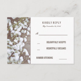 Rustic Baby's Bandeand Bröllops OSA Kort