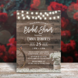 Rustic Baby's Blommigt Barn Möhippa Inbjudningar