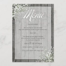 RUSTIC BABY'S BREATH MENU MENY