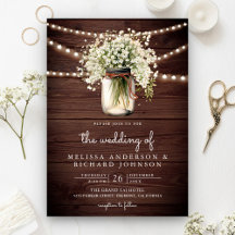Rustic Baby's Breath Murkelburk Allt-i-ett Bröllop