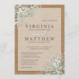 RUSTIC BABYS BREATH WEDDING-INBJUDANDE INBJUDNINGAR