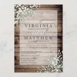 RUSTIC BABYS BREATH WEDDING-INBJUDANDE INBJUDNINGAR