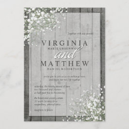 RUSTIC BABYS BREATH WEDDING-INBJUDANDE INBJUDNINGAR