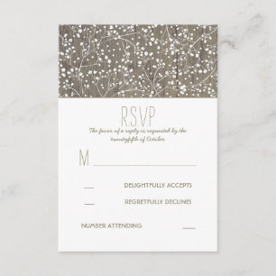 Rustic Baby's Bröllop OSA Card Kort
