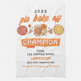 Rustic Bake Off Pumpkin Pie Competition Champion Kökshandduk