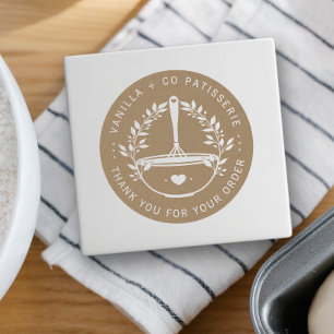 Rustic bakery-affärskundens Tack Runt Klistermärke