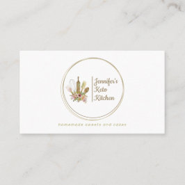 Rustic Bakery Logotyp Keto Vegansk Kock Visitkort