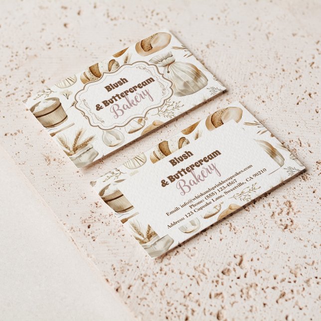 Rustic Baking Business Visitkort (Skapare uppladdad)