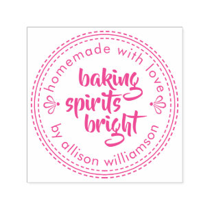 Rustic Baking Spirits Bright Jul Rosa Självfärgande Stämpel