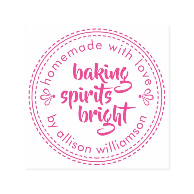 Rustic Baking Spirits Bright Jul Rosa Självfärgande Stämpel (Design)