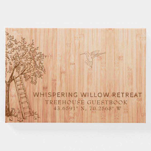 Rustic Bamboo Treehouse Airbnb Vacation Rental Gästböcker (Framsida)