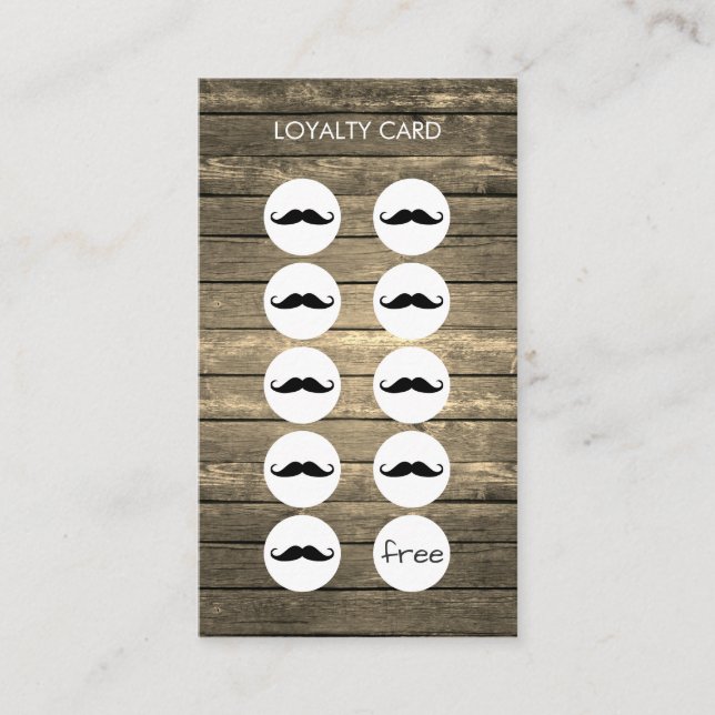 Rustic Barber Shop Loyalty Slår kort (Framsida)