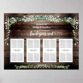 Rustic Barn Board Greenery 160 gästsittande Poster