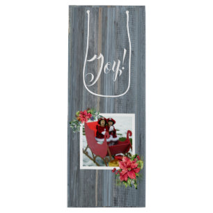Rustic Barn Board och Poinsettias ~ Family Photo