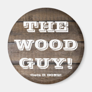 Rustic Barn Board Wood Worker-signatärkort Magnet