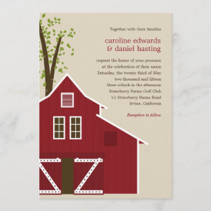 Rustic Barn bröllopsinbjudan Inbjudningar