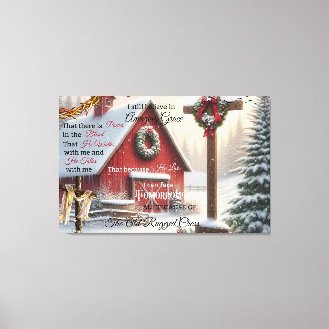 Rustic Barn Canvas, jag tror fortfarande på Fantas Canvastryck (Framsida)