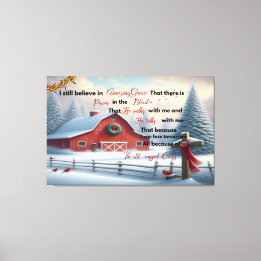 Rustic Barn Canvas, jag tror fortfarande på Fantas Canvastryck