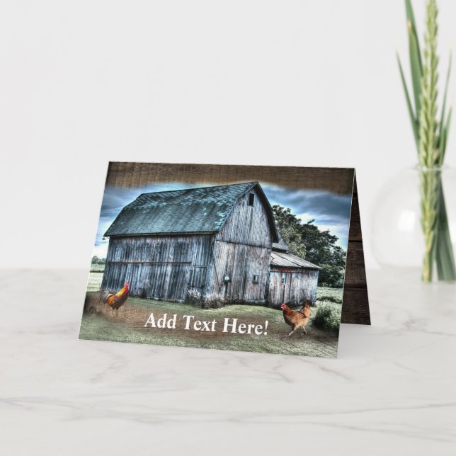 Rustic Barn Card Kort (Framsida)