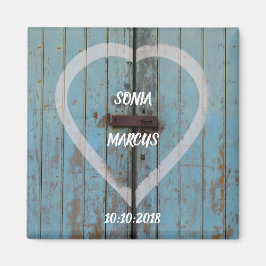 Rustic Barn door bröllop Magnet