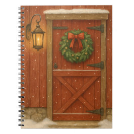 Rustic Barn Door-julkort Anteckningsbok