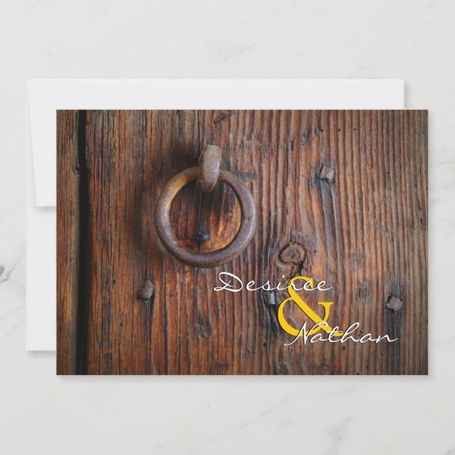 Rustic Barn Door Wedding bjudande Inbjudningar (Framsida)