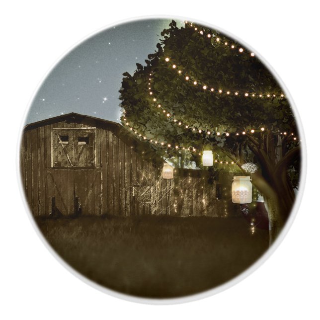 Rustic Barn & Evening Lighted Mason Burk Land Knopp (Framsidan)