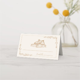 Rustic Barn Goldenrod Farm Fall Wedding Placeringskort