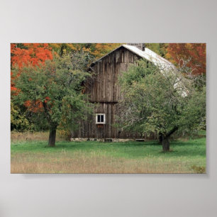 Rustic Barn i Michigan Poster