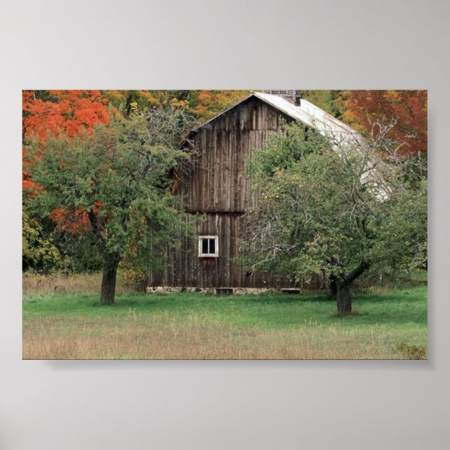 Rustic Barn i Michigan Poster (Framsidan)